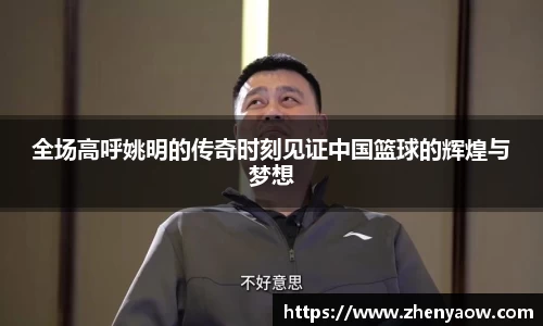 全场高呼姚明的传奇时刻见证中国篮球的辉煌与梦想